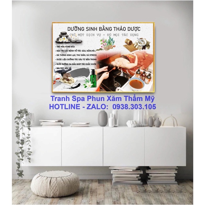 TRANH SPA GỘI ĐẦU DƯỠNG SINH CHO SPA THẨM MỸ VIỆN