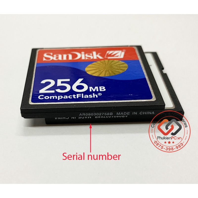 Thẻ nhớ CF 256MB SanDisk Compact Flash Card cho máy CNC công nghiệp, máy ảnh