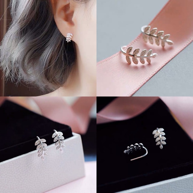 [TRANG SỨC BẠC] Khuyên tai bạc kiểu dáng Hàn Quốc