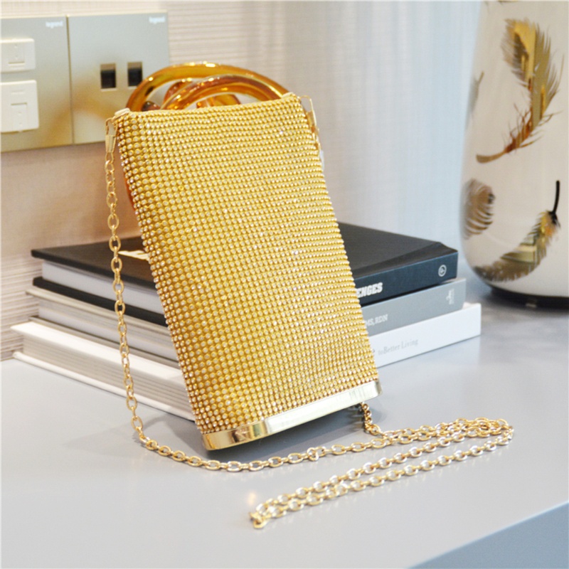 Ví Cầm Tay Đính Đá Pha Lê Thời Trang Dành Cho Nữ