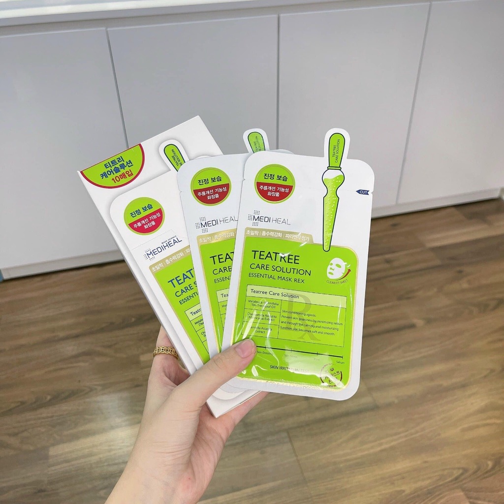 Mặt Nạ Mediheal Teatree Tràm Trà kiềm dầu, giảm dầu mụn đầu đen,dưỡng trắng ẩm,sạch lỗ chân