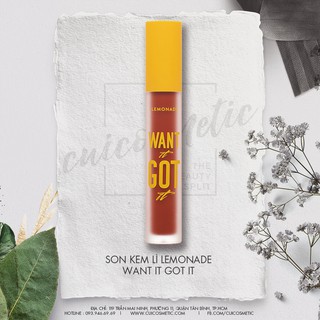 Son Kem Lì Nhẹ Môi Lemonade Want It Got It Lipcream 5g