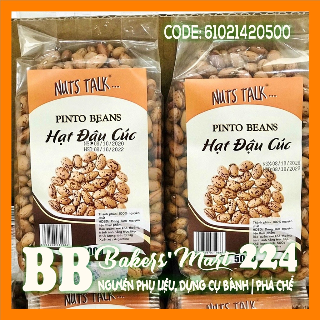 Hạt ĐẬU CÚC Pinto Beans hiệu NUTS TALK - 1 gói 500gr