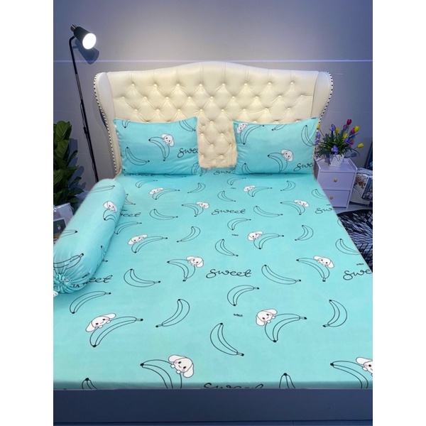 Bộ Drap thun Hàn Quốc 4 món hình quả chuối siêu xinh