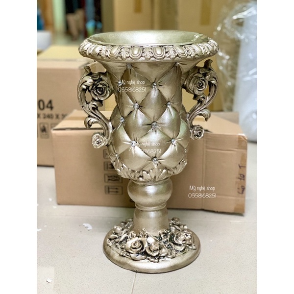 Bình hoa composite,Mỹ nghệ shop, decor, trang trí, quà tặng sinh nhật, tân gia, bình hoa giả, cao cấp mã trám 2 bao vỡ