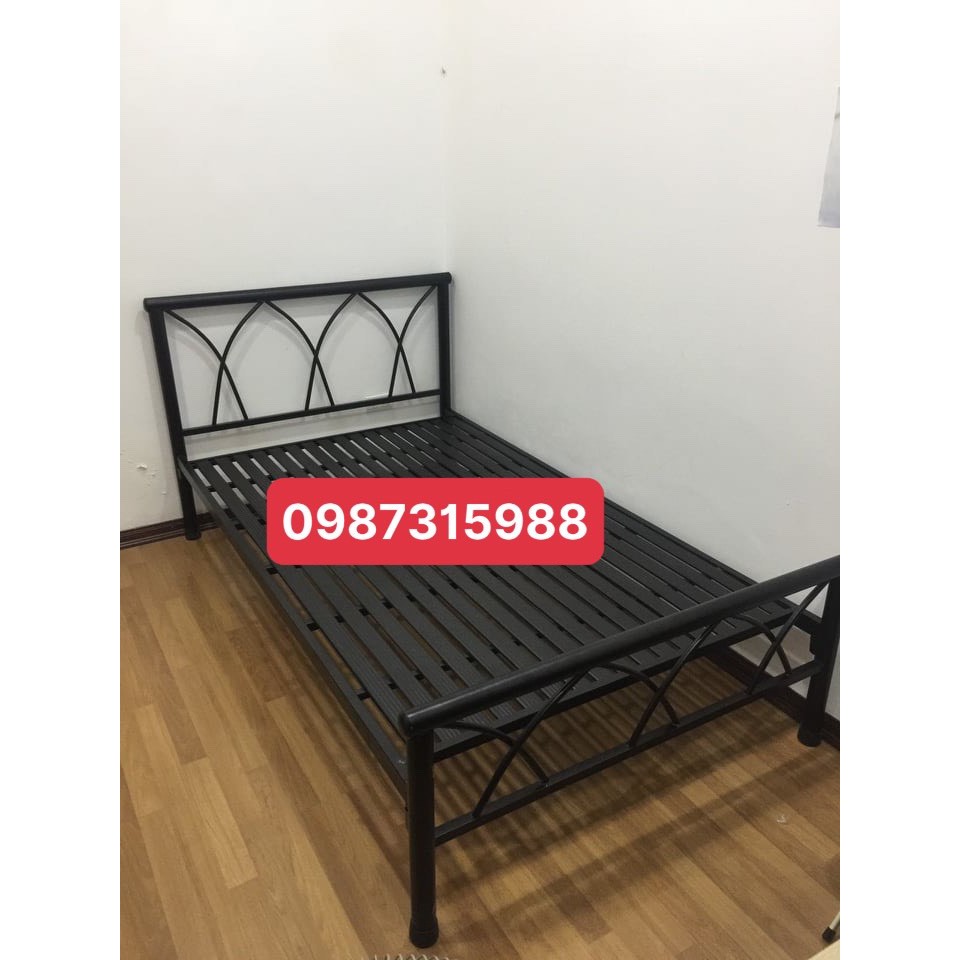 Giường sắt đan chéo 1m2x2m