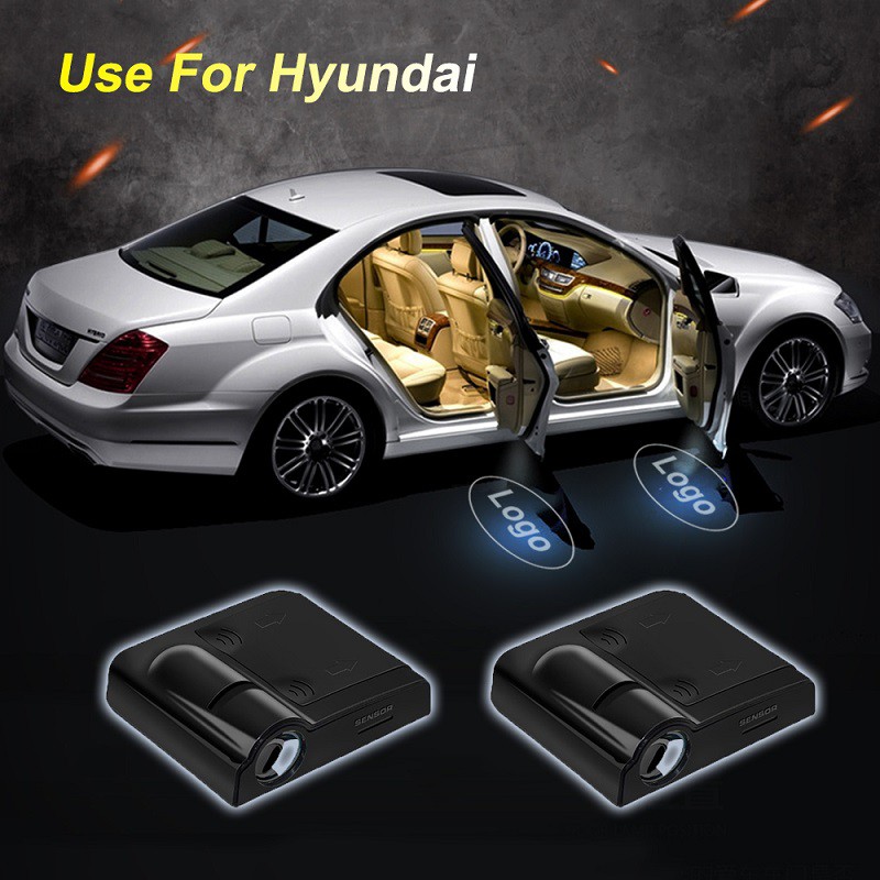FREE PIN Bộ 2 đèn led cảm biến chiếu logo gắn cửa xe ô tô SUZUKI