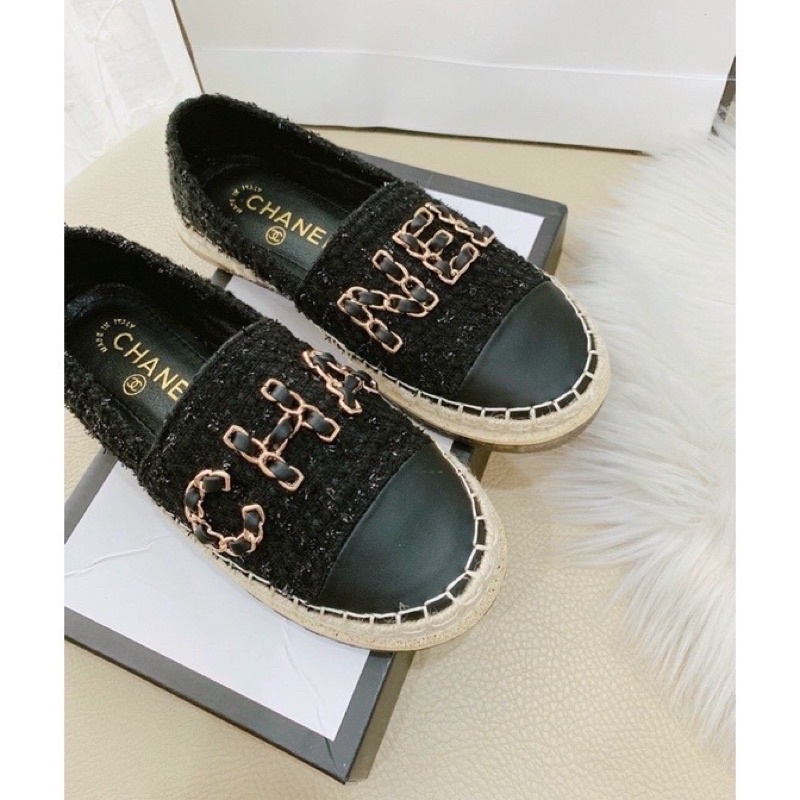giày lười chanel xích ( mẫu mới - ảnh thật )