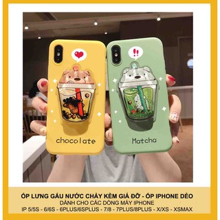 Ốp lưng Gấu nước chảy trơn - Ốp iphone 5/5s/6/6s/7/8/7plus/8plus/Xs/Xsmax/11/11promax G4-2