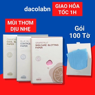 Giấy Thấm Dầu Da Mặt Gói 100 Tờ Nội Địa Trung Thấm Dầu Tốt Mẫu Mã Đẹp Sang Trọng Gói 100 Tờ