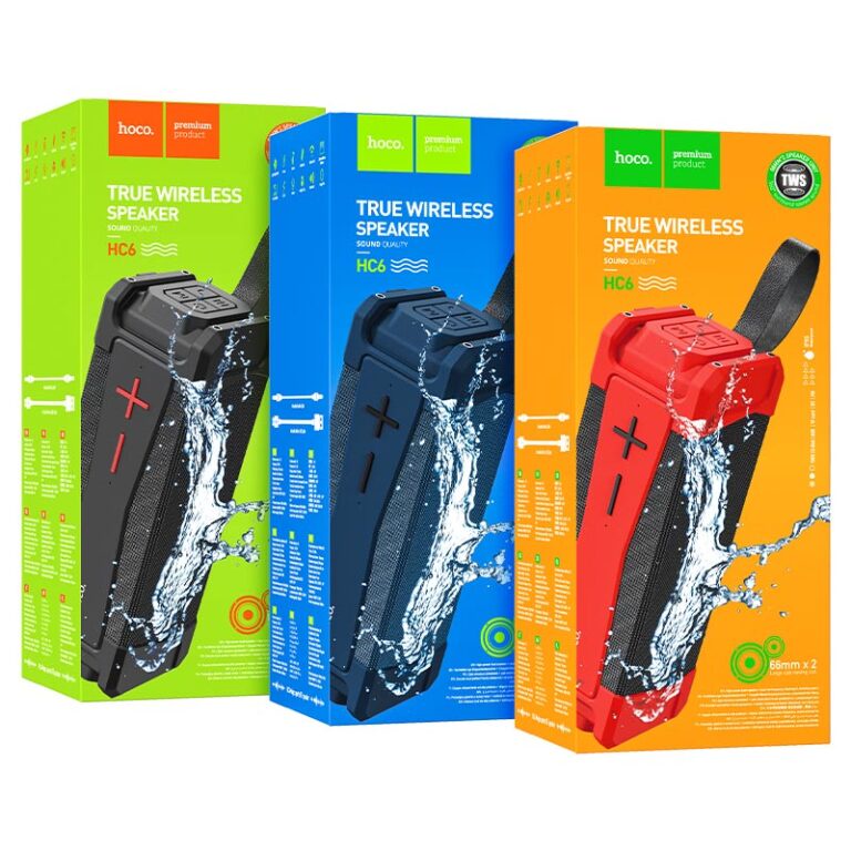 Loa Bluetooth thể thao chống nước Hoco HC6 loa không dây âm thanh sống động pin trâu 6h hỗ trợ thẻ nhớ BH 12 tháng