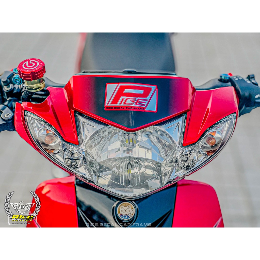 Tem Rice decal Car Frame  Ghép Crôm Dán Hộp Đầu Sirius