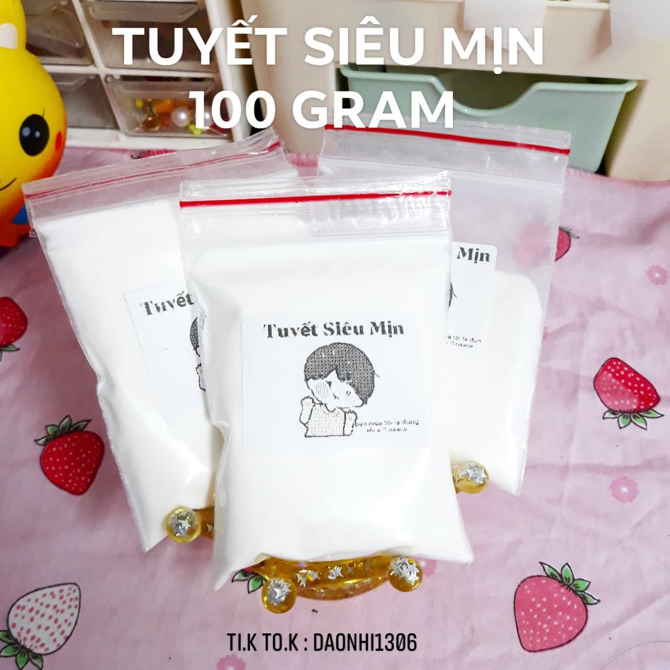 100g Tuyết siêu mịn làm slime hoặc làm slime mây siêu tơi/snow làm slime,tuyết nhân tạo