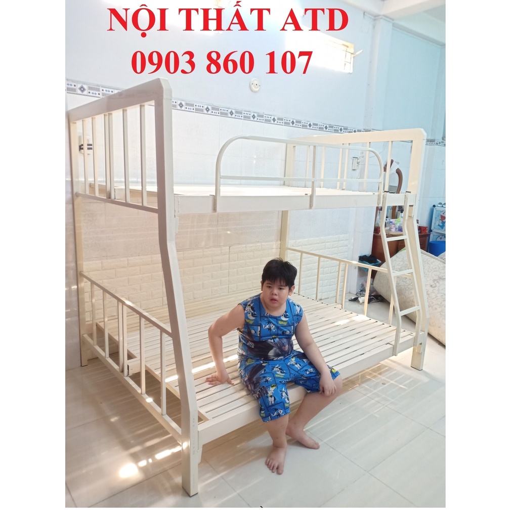 Giường tầng hộp vuông cao cấp cho người lớn nằm an toàn sắt cao cấp cứng cáp bảo hành 3 năm giao các quận tphcm