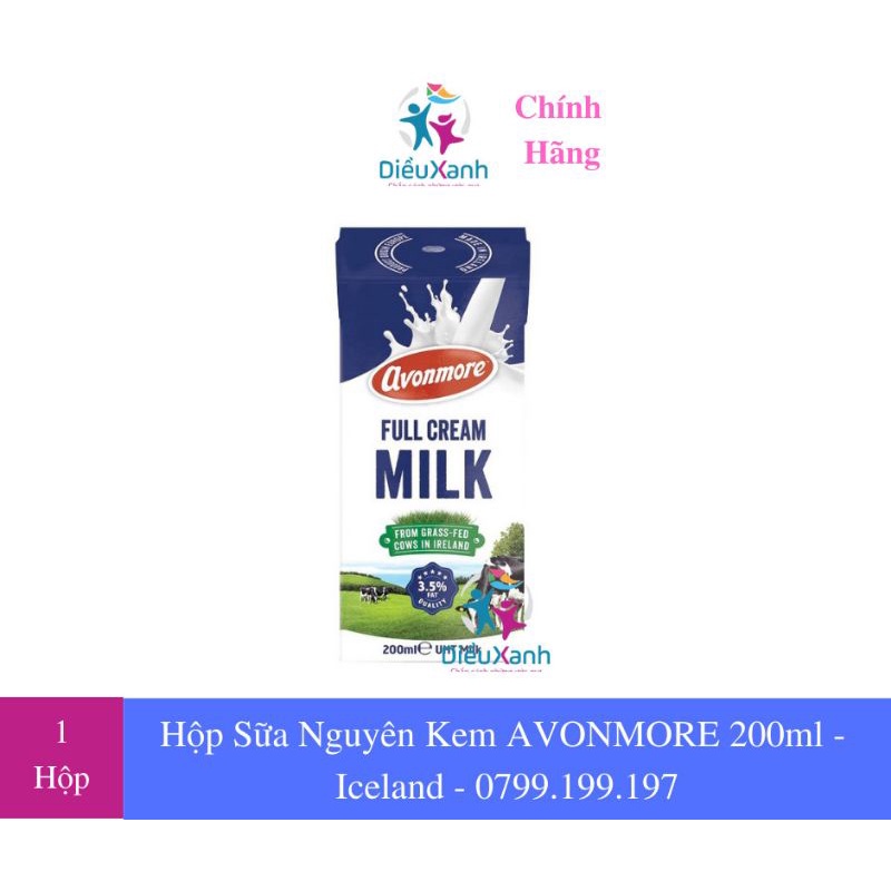 1 Hộp Sữa Tươi Nguyên Kem AVONMORE 200ml - Sữa Nhập Khẩu Iceland