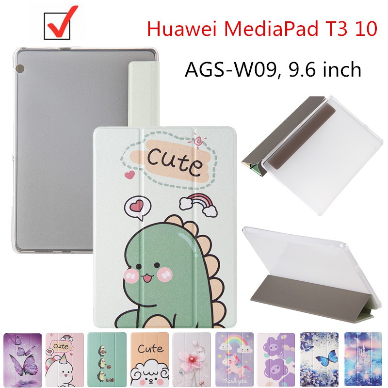 Bao Da Nắp Gập Sang Trọng Cho Huawei Mediapad T3 10 Ags-W09, 9.6 Inch