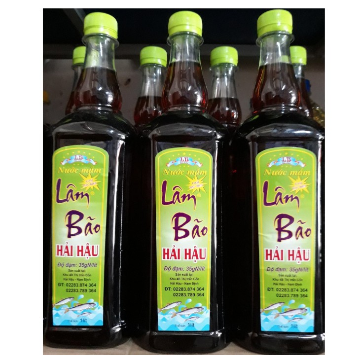 Nước Mắm Lâm Bão Nắp Xanh Chai 500ml Độ Đạm 37g N/L