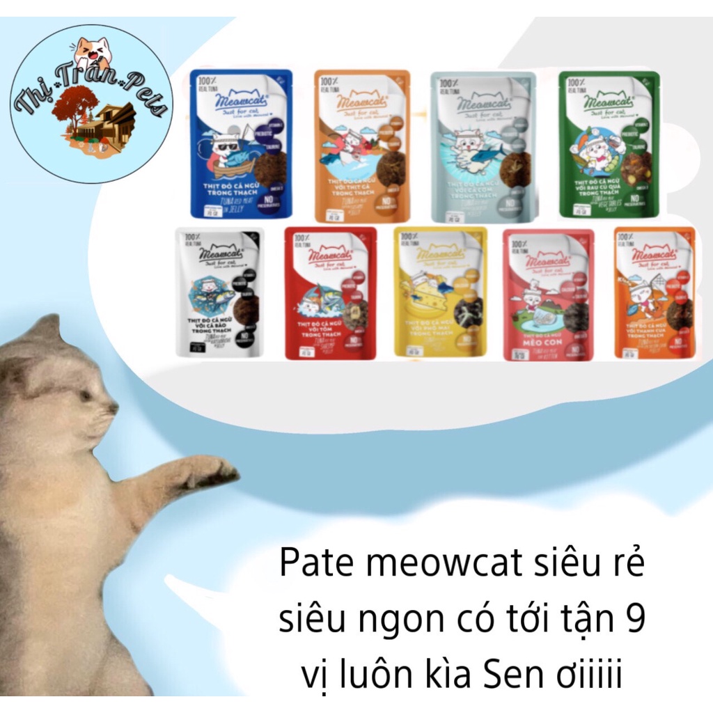Pate mèo Meowcat 70g, thức ăn cho mèo - 9 vị cung cấp dinh dưỡng thumbnail