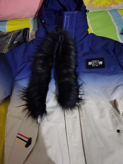 Áo phao nam hai màu mủ lông chuẩn cao cấp QC