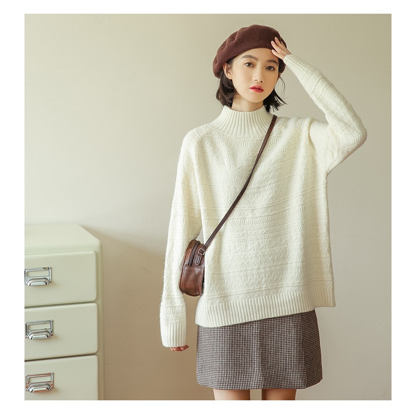 Áo Len Hàn Quốc Cổ Cao 739