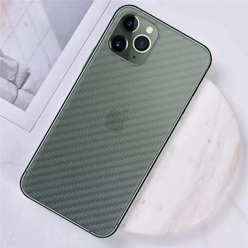 Miếng Dán Mặt Sau Kiểu Sợi Carbon Cho iPhone 12 11 Pro Max 12 Mini SE 2020 8 7 6 6s Plus Xs Max Xr X