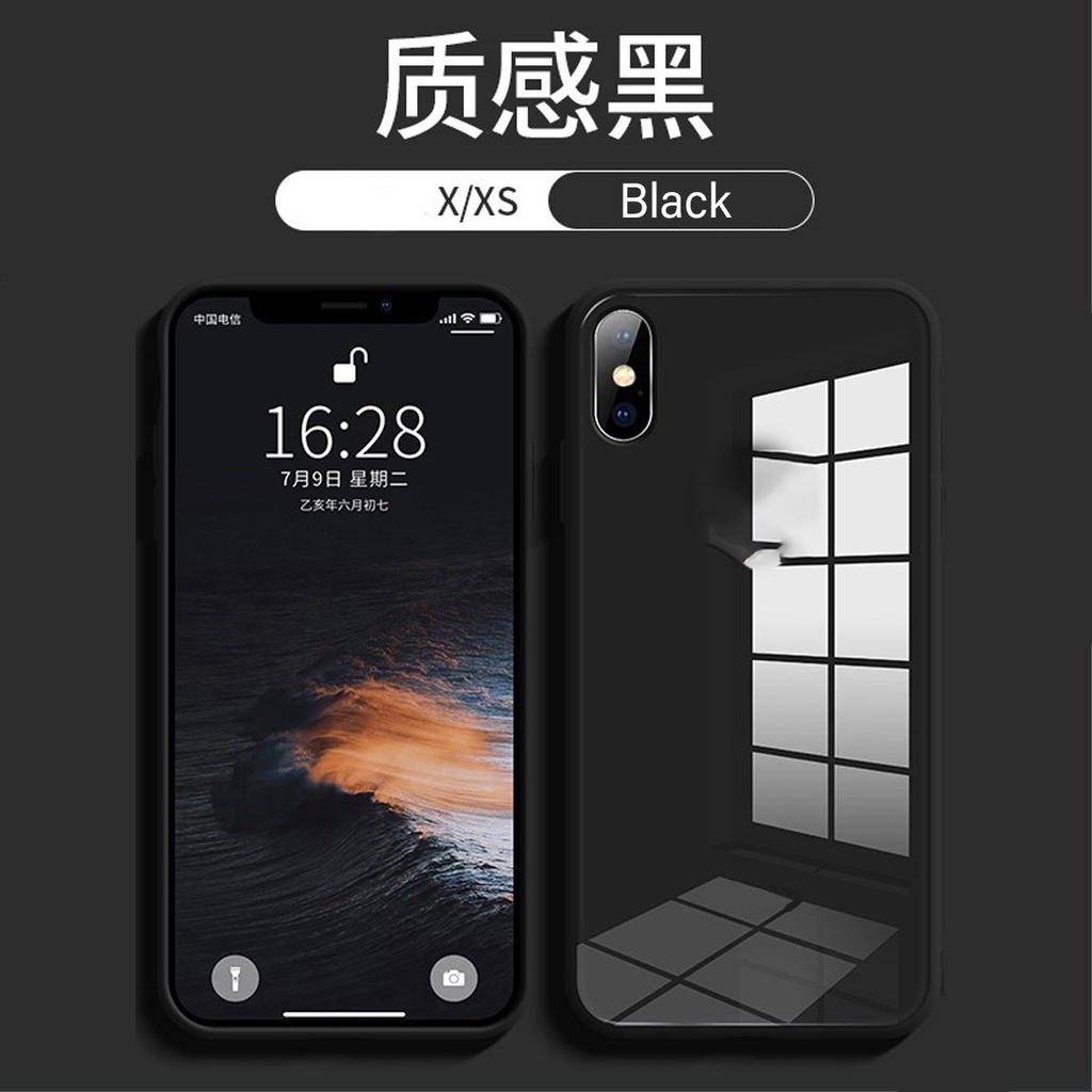 Kính cường lực khung silicon mềm Vỏ điện thoại 7 8 Plus X Xs Max XR 11 11Pro 11Pro Max