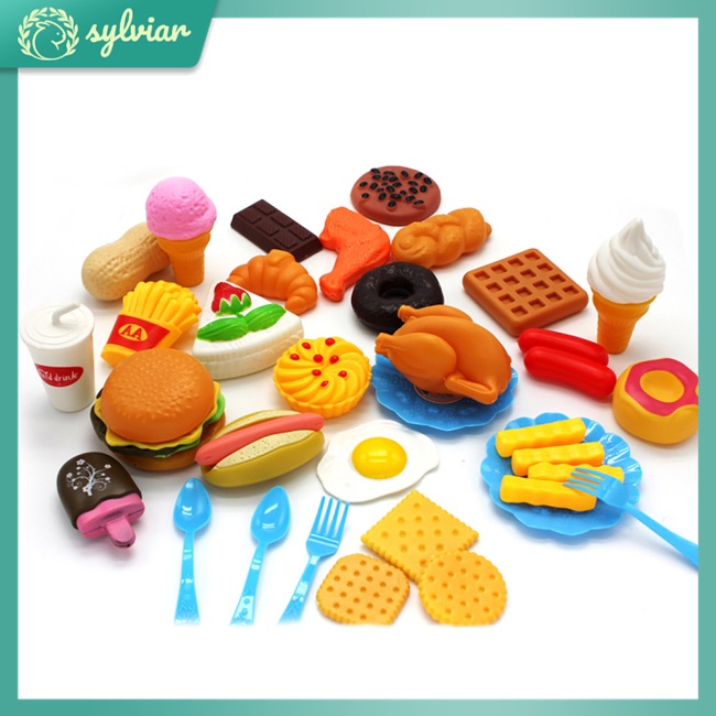 Đồ Chơi Thức Ăn Nhanh Mini Bằng Nhựa Hình Thức Ăn Nhanh Cho Bé