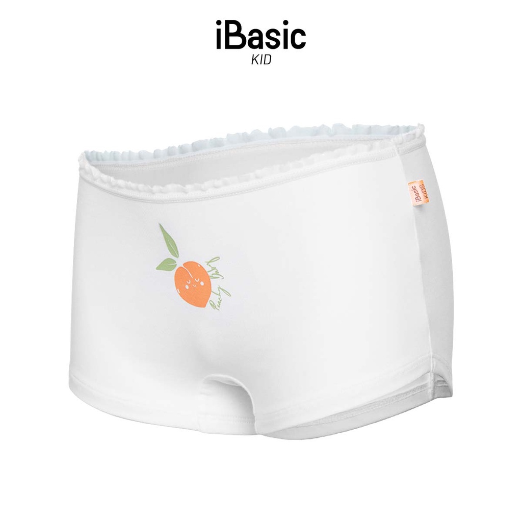 Hộp 3 quần lót bé gái cotton boyshort hoạ tiết iBasic PANG020