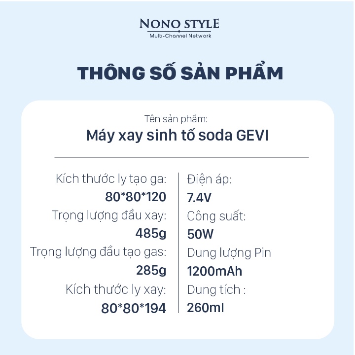 Máy xay sinh tố tạo bọt Gevi - Thiết kế nhỏ gọn tiện lợi, sạc nam châm hiện đại - BẢO HÀNH 12 THÁNG