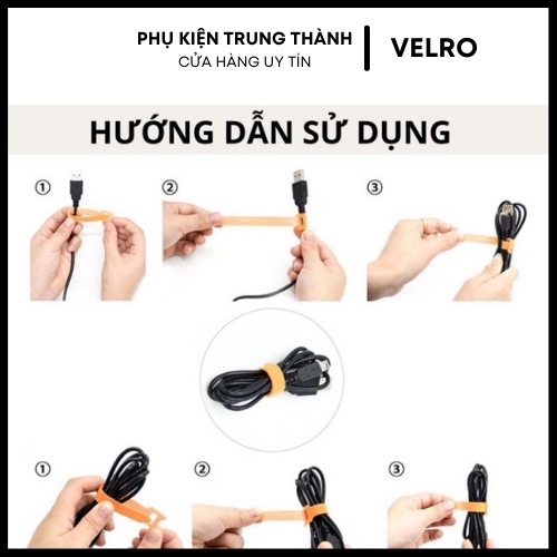 Dây băng gai Velcro sử dụng để cuốn gọn Dây Điện, Dây cáp điện thoại