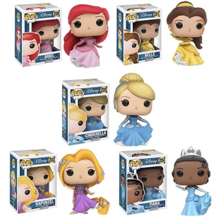 DISNEY Funko pop Mô Hình Công Chúa ariel belle cinderella rapunzel tiana 222 223