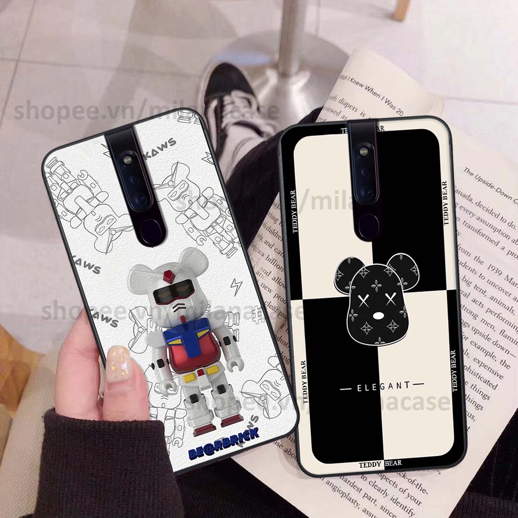 Ốp Oppo F11 / F11 Pro gấu be@rBrick gấu Teddy Kaws siêu đẹp, phong cách, cá tính