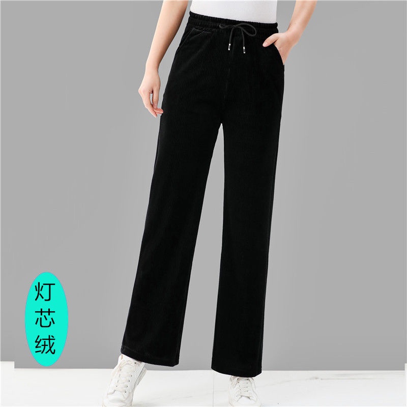 Quần Nhung Lưng Cao Ống Rộng Thời Trang Trẻ Trung | BigBuy360 - bigbuy360.vn