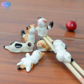 Đế gác đũa sứ hình mèo dễ thương