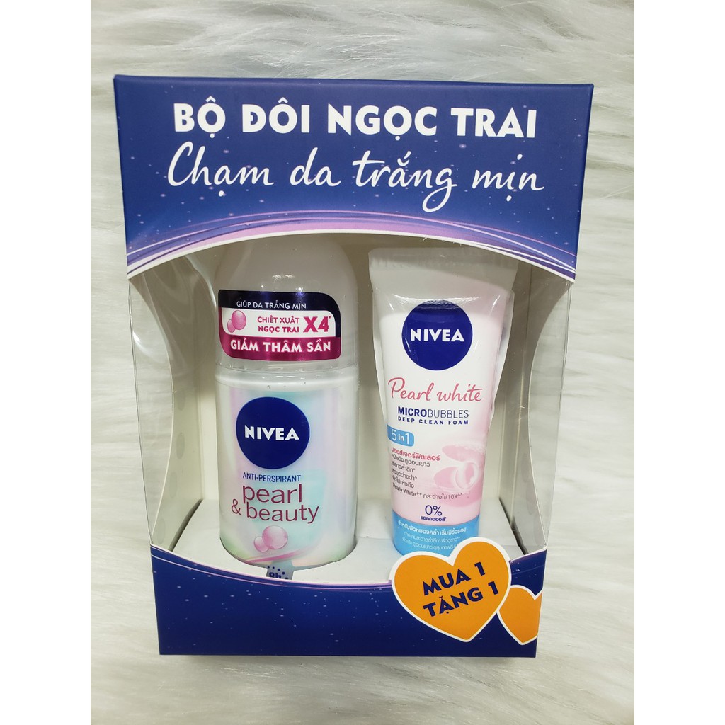 Lăn NIVEA Pearl &amp; beauty Ngọc Trai Sáng Mịn 50ml ( Hàng công ty)