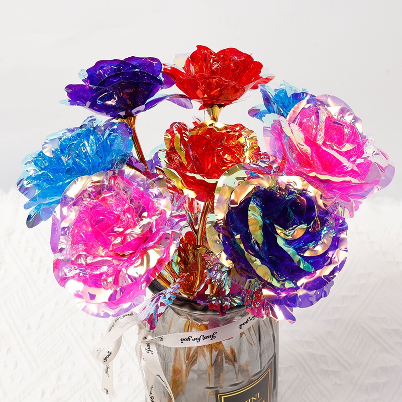 1 Đèn LED Lá Vàng Hồng Giả Sử Dụng Pin Trang Trí Nhà Cửa Dịp Valentine