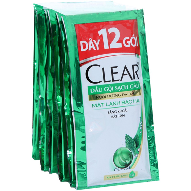 LẺ 1 BỊT Dầu gội sạch gàu Clear mát lạnh bạc hà