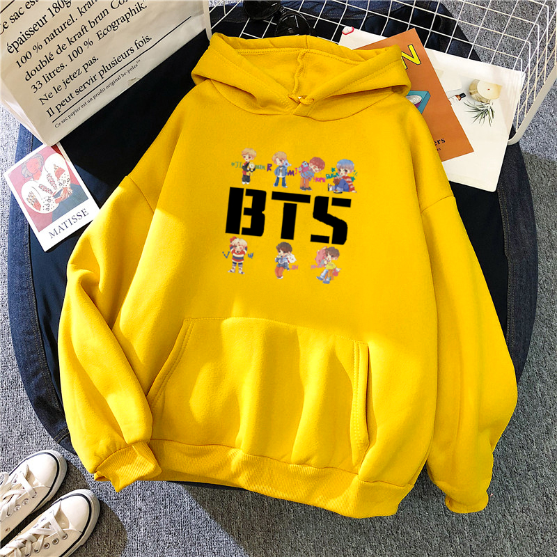 Áo Hoodie Dài Tay In Hình Nhóm Nhạc Bts Thời Trang Đường Phố Dành Cho Nam Và Nữ 2