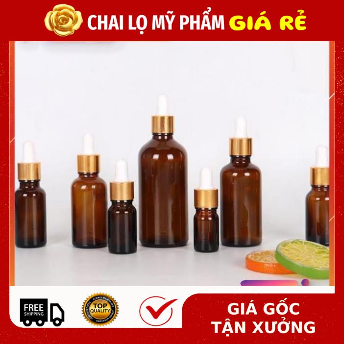 Lọ Chiết Serum ❤ RẺ VÔ ĐỊCH ❤ [15ml,20ml,30ml] Lọ đựng tinh dầu bóp giọt khoen vàng , chai lọ chiết mỹ phẩm .