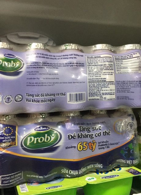 Sữa Chua Uống Probi Vinamilk Vỉ 5 Lọ x 65ml (Nhận Đơn Qua Grab/NowShip)