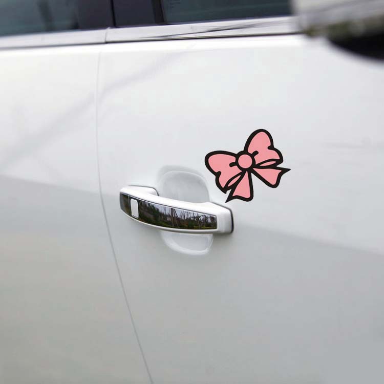 Miếng Đề Can Dán Trang Trí Xe Hơi / Cửa Sổ Hình Nơ Hoạt Hình Chống Nước