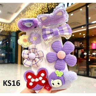 Set 8 kẹp tóc xinh xắn dễ thương phong cách Hàn Quốc cho bé yêu