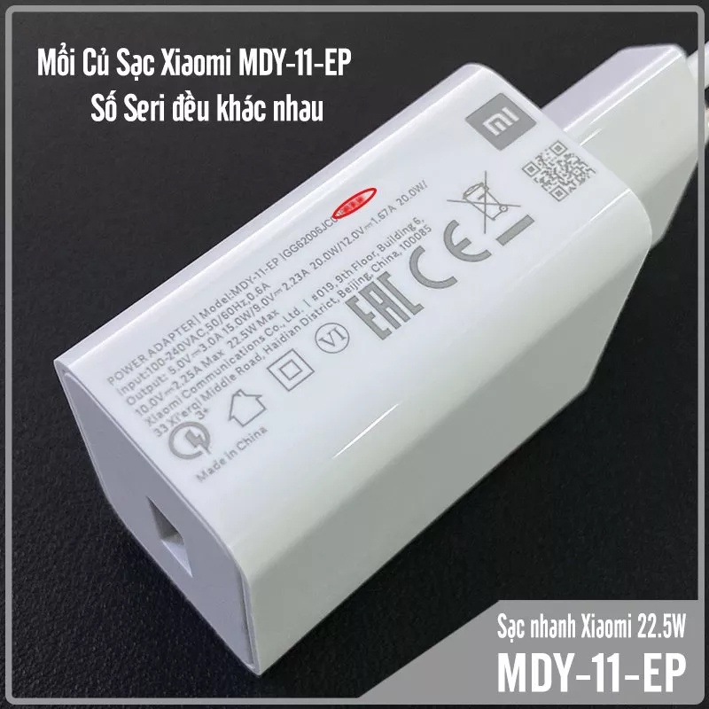 Bộ củ sạc nhanh Zin, chuẩn hãng Xiaomi 22.5W, 27W, 33W, 67W: Củ sạc nhanh + Dây sạc Xiaomi phù hợp mọi máy Xiaomi