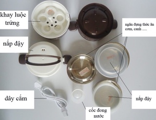 Cặp lồng ủ cơm cắm điện 3 tầng+ có thể nấu cơm