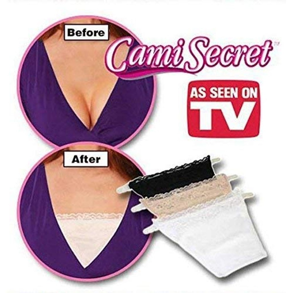 Bộ 3 miếng yếm che áo ngực Cami Secret tiện dụng, 3 màu 3 phong cách, áo lót định hình, áo ngực đa năng