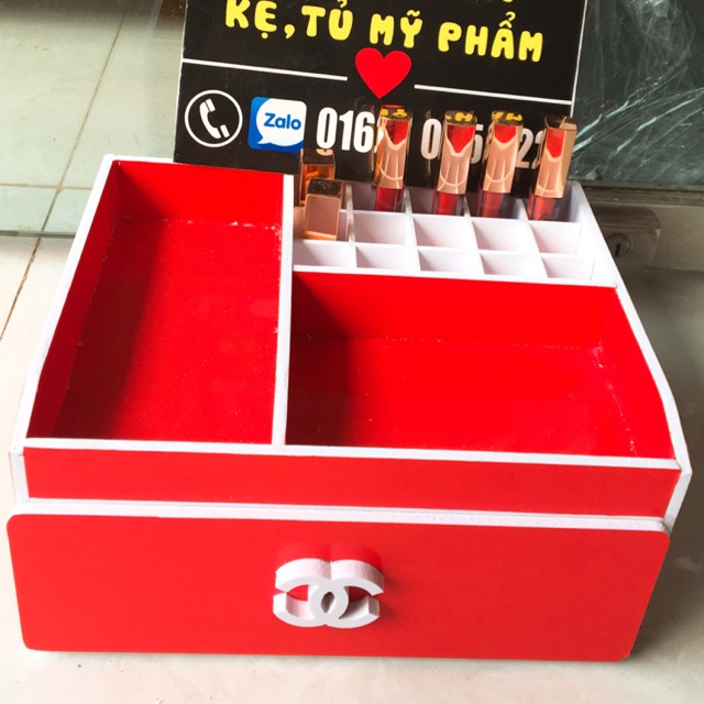 Kệ mỹ phẩm 25cm đỏ