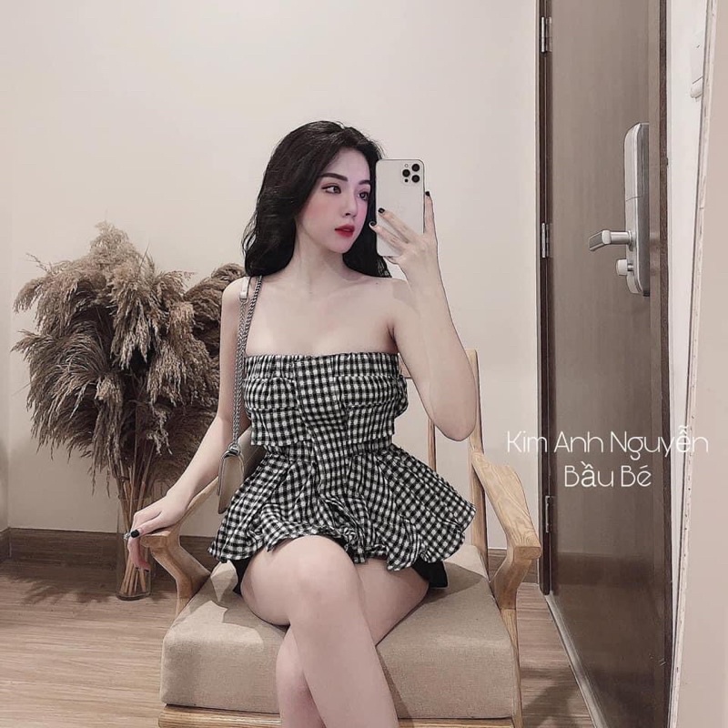Sét áo kẻ caro quần short