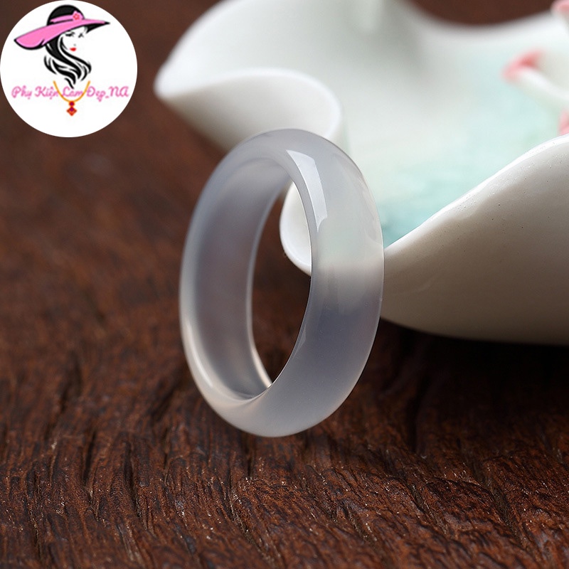 Nhẫn Phong Thuỷ Đ.á Mã Não Nhiều Màu Sắc- Tặng Hộp Sang Trọng