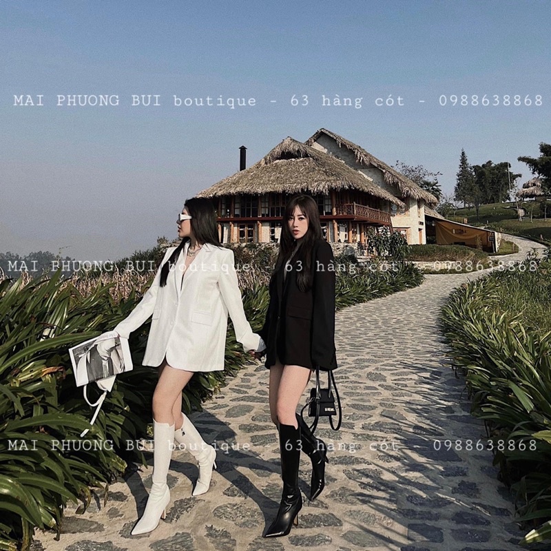 Áo Blazer MPB Form Rộng Qua Mông, 3 Màu Đen Và Trắng, Xanh (Ảnh Thật) | BigBuy360 - bigbuy360.vn