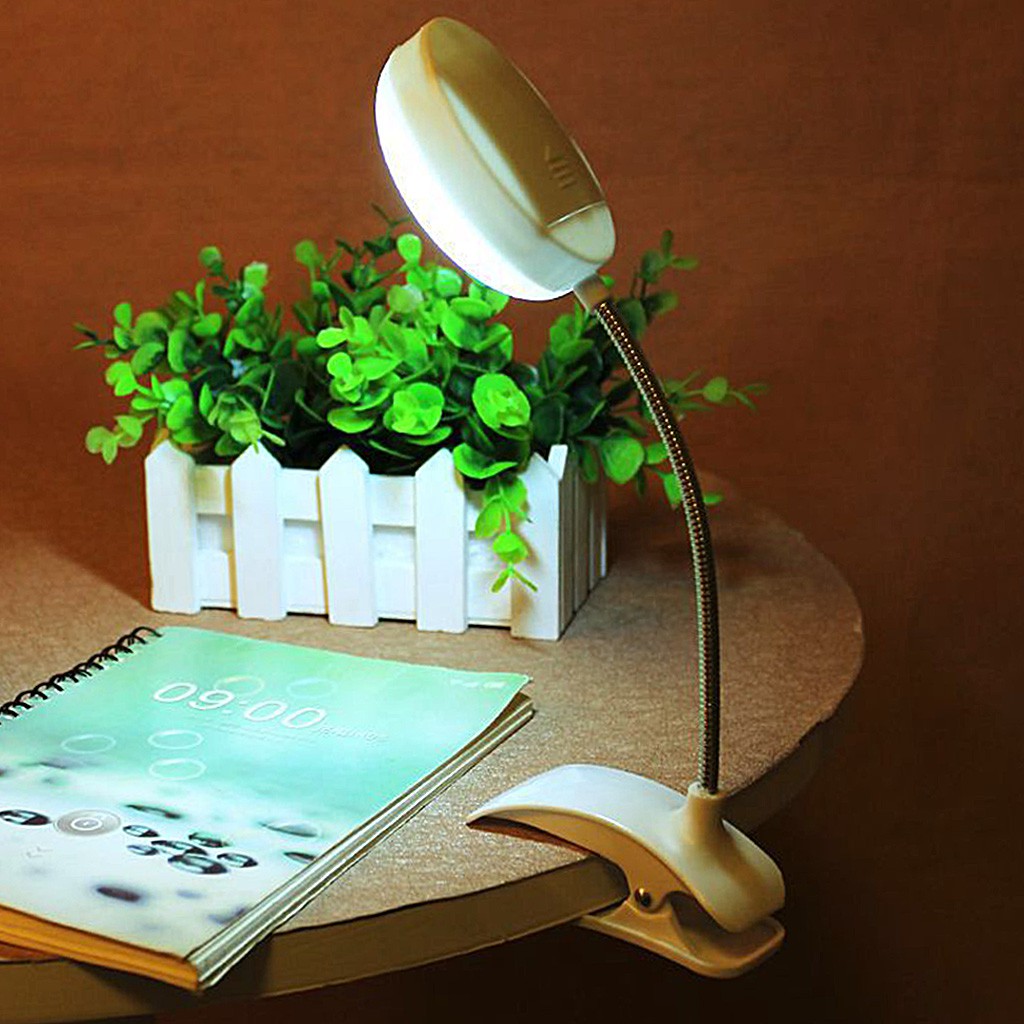Flexible Clip-on Table Lamp LED Clamp Reading Study Bed Laptop Desk Bright Light